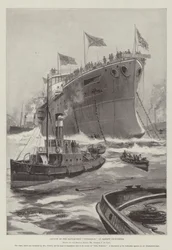 Lancement du cuirassé Vengeance à Barrow-in-Furness